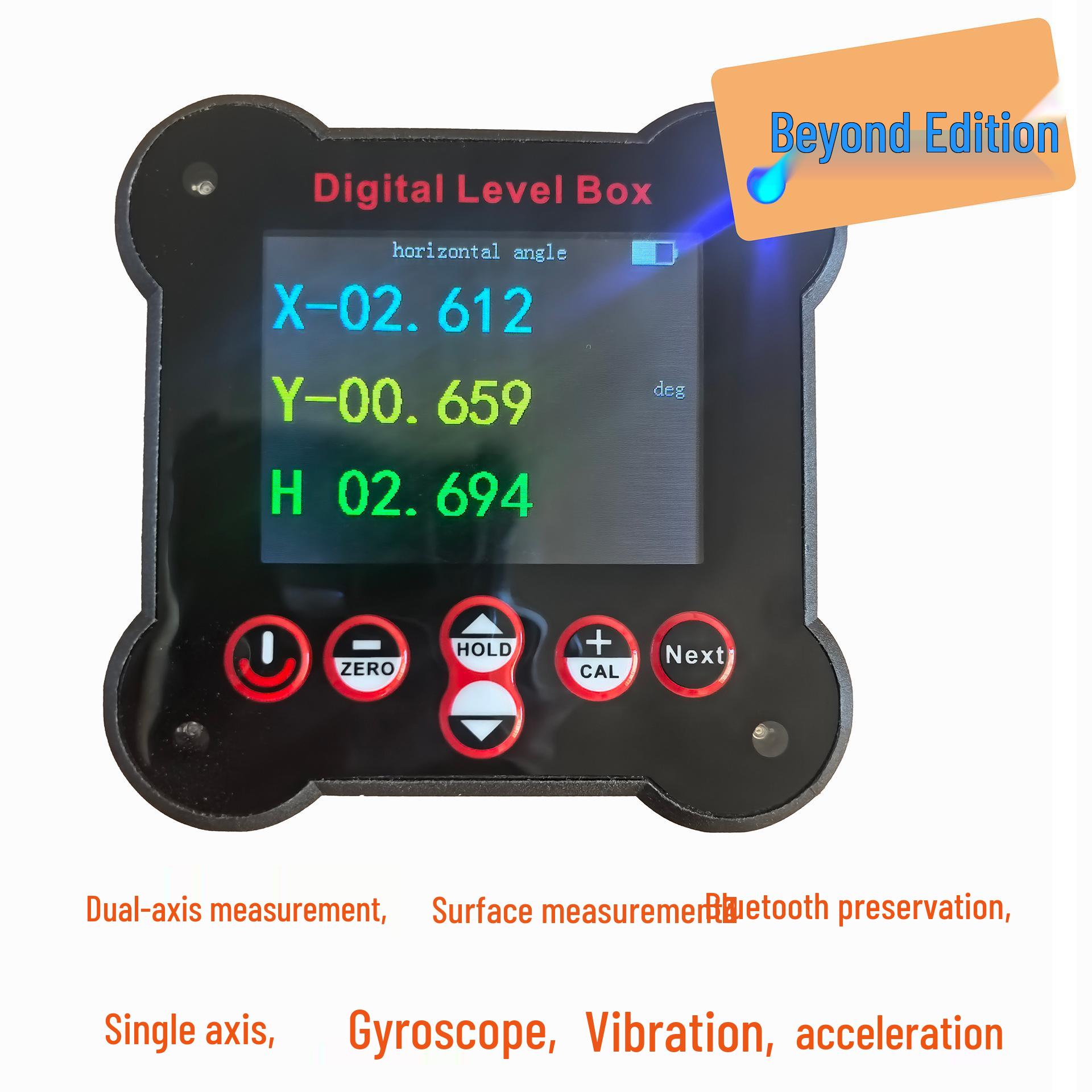 Bluetooth Digital Inclinometer with Gyroscope & Data Save