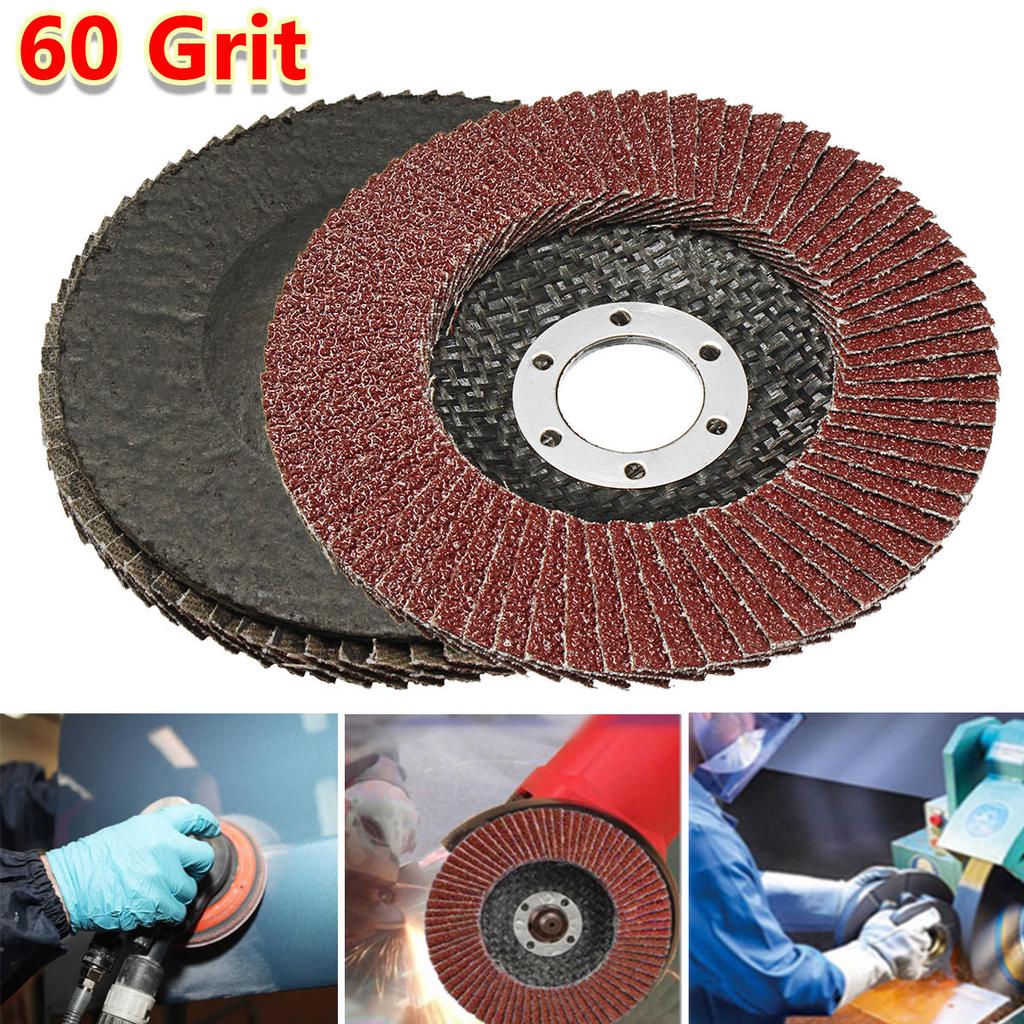 40/60/80/120 115mm Grit Sanding Polishing Disc Shank Abrasives Hook