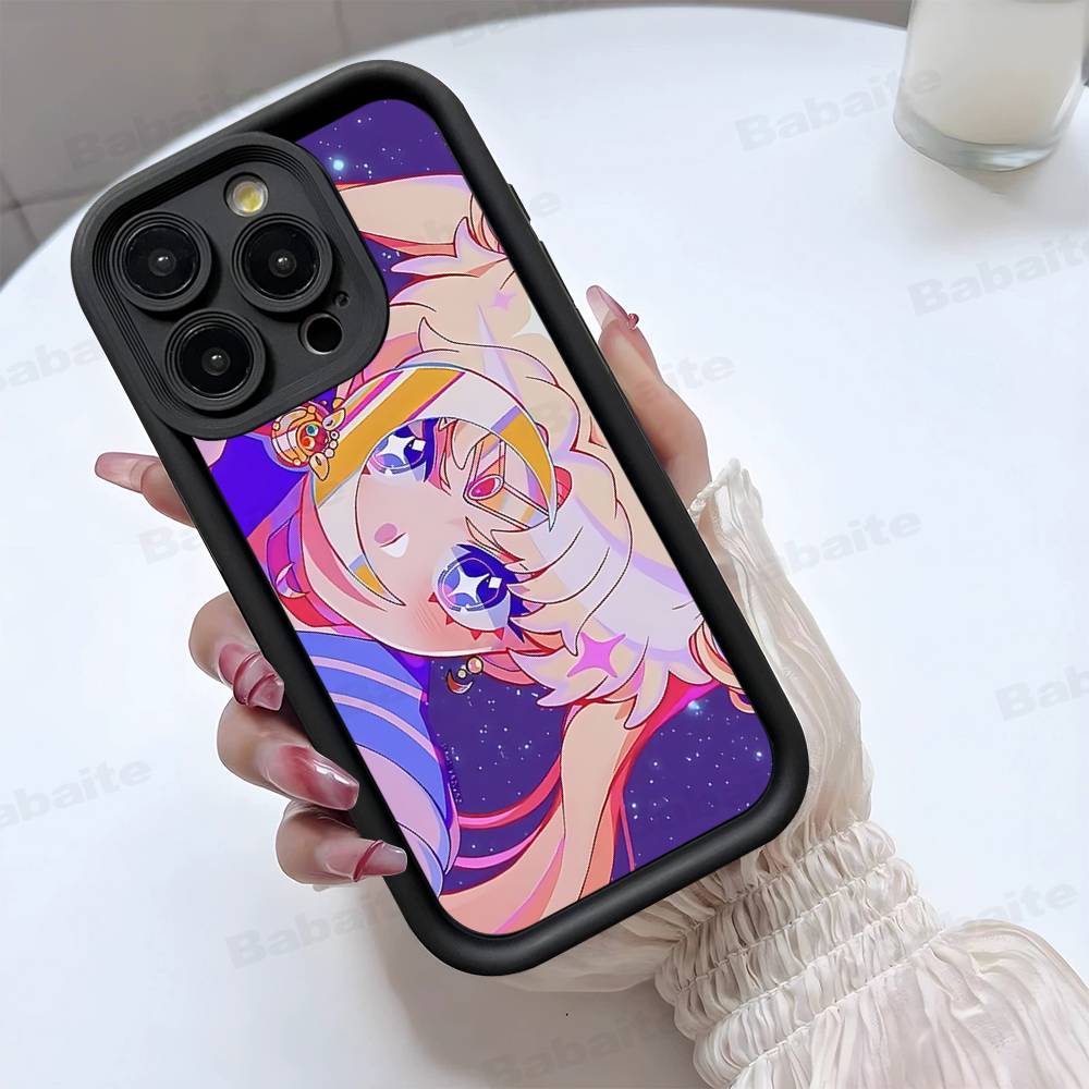 Popular Anime Girl S-Sailor Moon For iPhone 17 Pro Max 16 15 14 13 12 11 Plus Black Soft Phone Cover