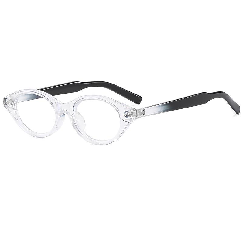 Retro Cat Eye Anti-Blue Light Glasses: Oval, Myopia-friendly Nerd Eyeglass Frames with Small, Fashionable Flair.