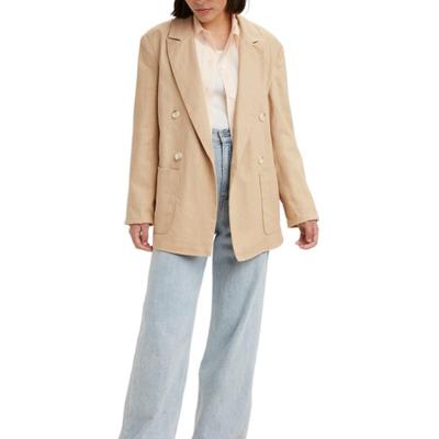 Levis Casual Simple Comfortable Long Sleeve Blazer Women Blazer Khaki 24599-0003