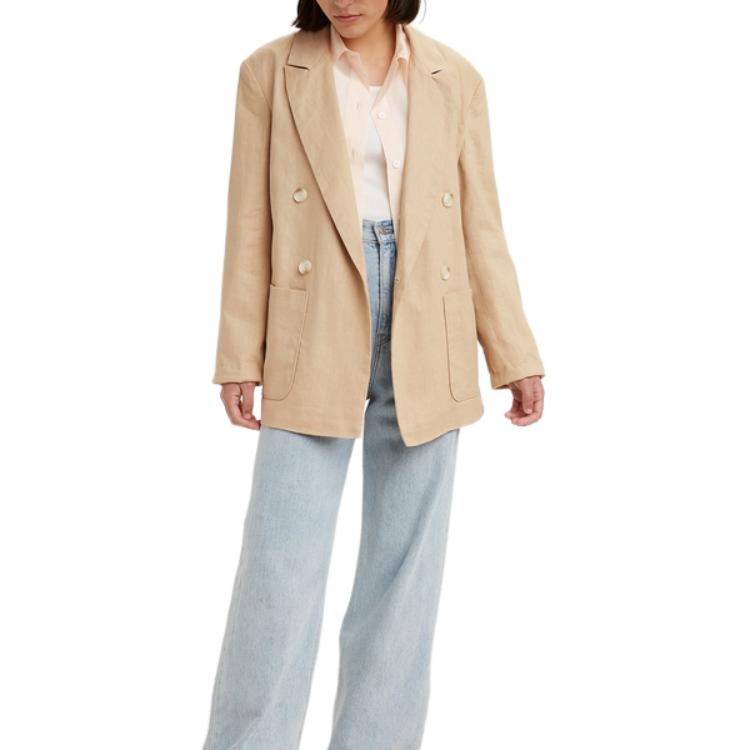 

Levis Повседневный Простой Удобный Блейзер с Длинным Рукавом Женский блейзер Хаки 24599-0003 L