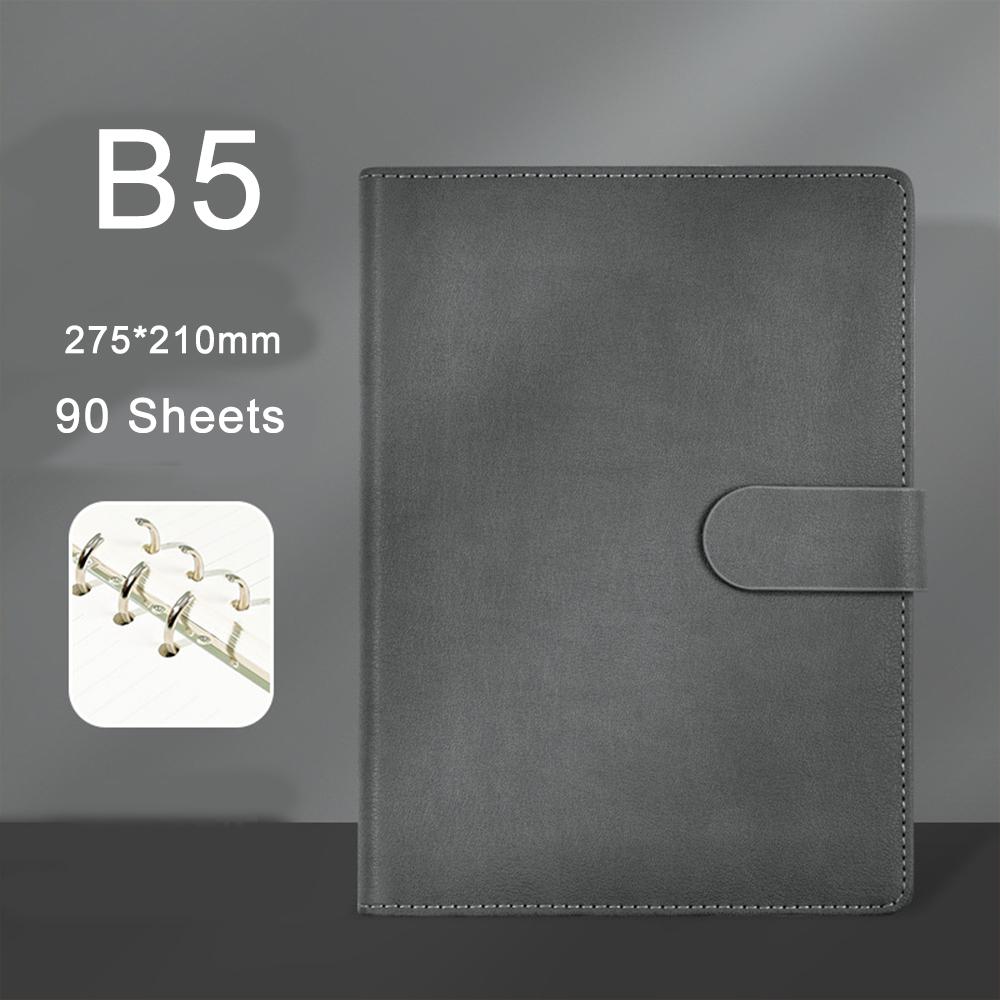 (Free Logo Engraving) A5/B5 High-grade Leather Loose-leaf Notebooks, Business Meeting Minutes, Notepads, Student Subject Notebooks, Diaries