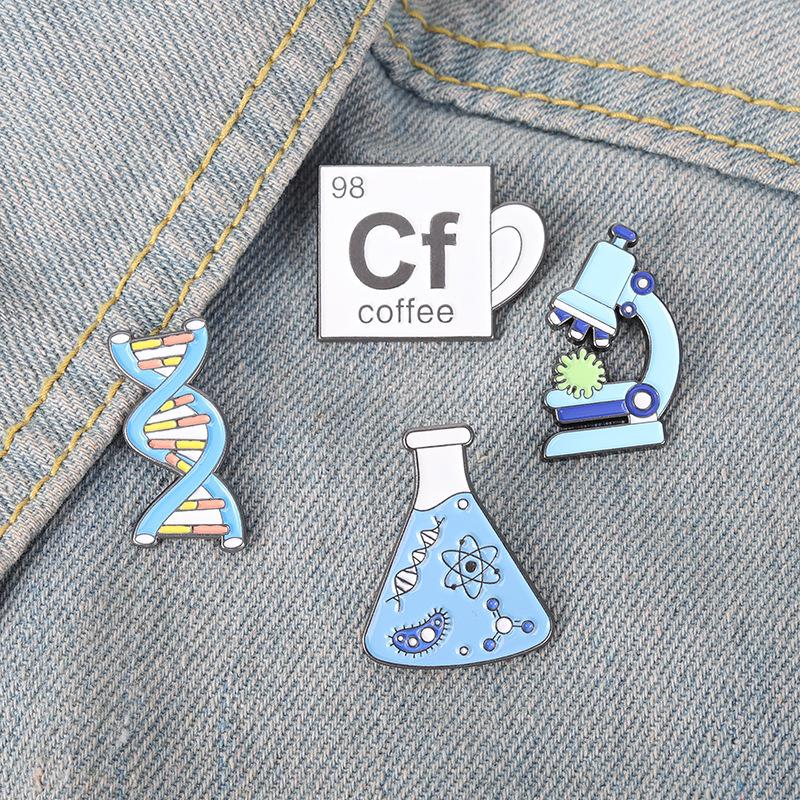 Personality & Creativity Alloy Brooch with Cell Division Design