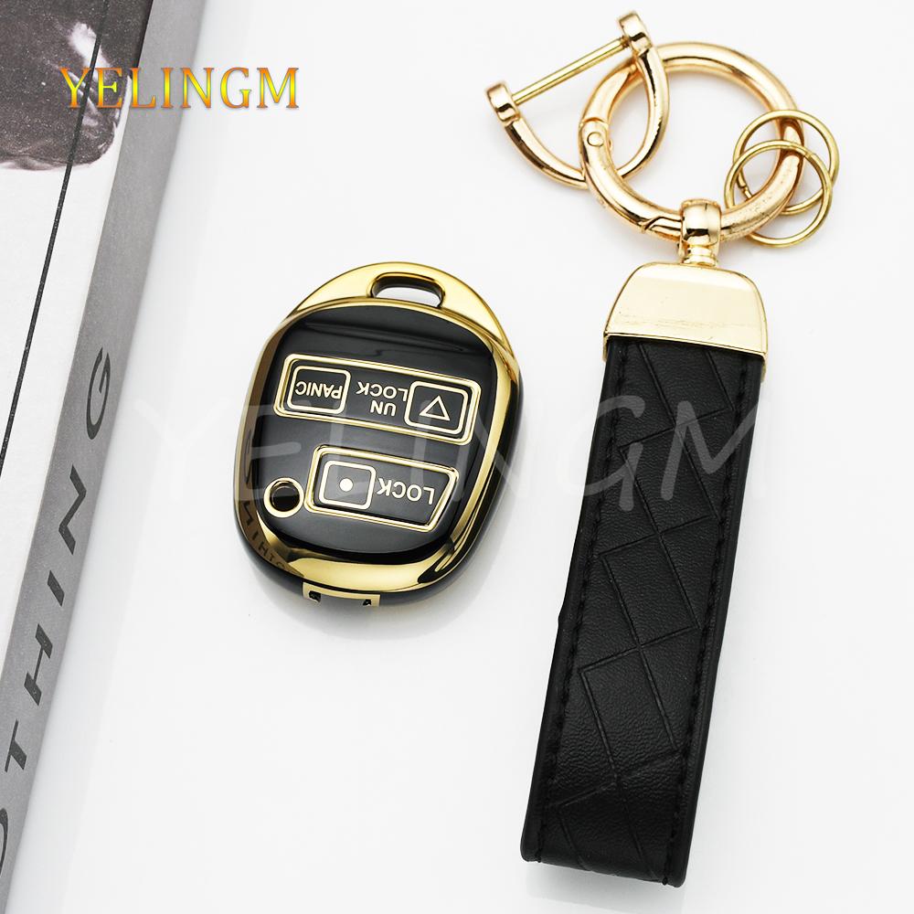 For Toyota Avensis Corolla Yaris Rav4 Key Fob Shell Cover Toy43 Toy47 Toy48 3 Buttons Tpu Car Remote Key Case Protector
