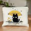 Cat-Themed Makeup Bag Cosmetic Pouch With Zipper, Cute Cat Pattern, Travel Toiletry Organizer, Gift For Cat Lovers