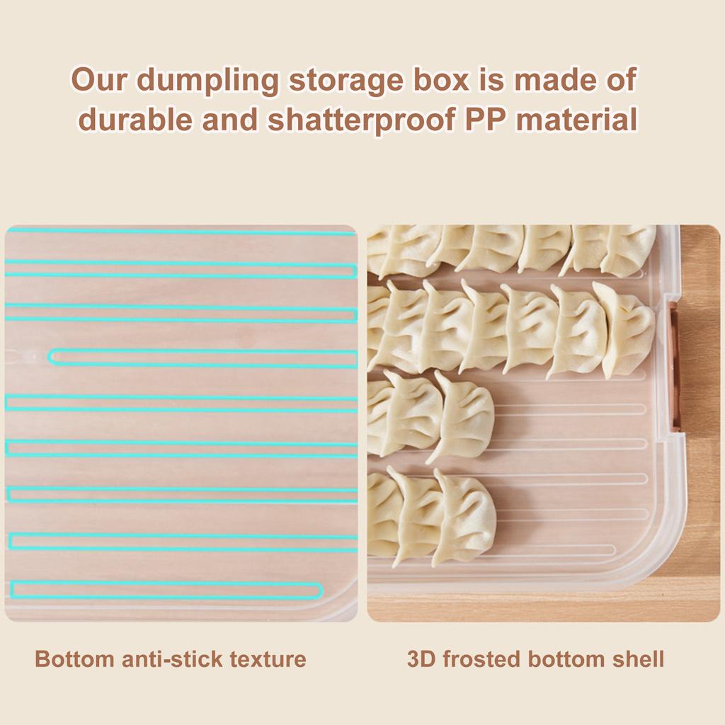 3/4-layer Wonton Dumpling Storage Containers Sealed Quick-Frozen Dumpling Boxes Stackable  with Timer Kitchen Tools