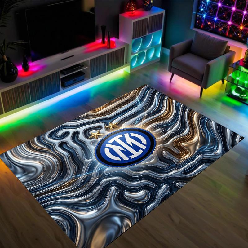 Borussia Dortmund Design Crystal Velvet Carpet Cozy Non?Slip Printed Rug For Bedroom Living Room Entrance