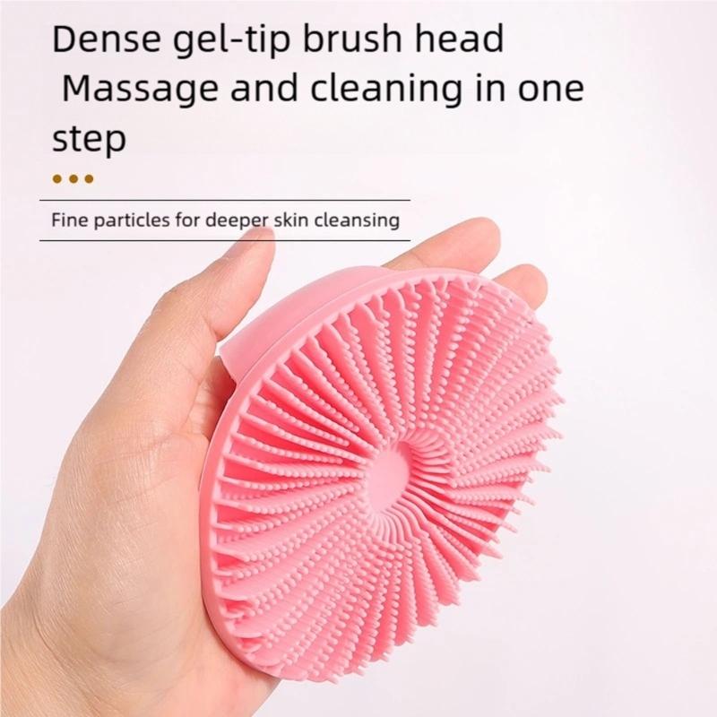 Double Side Face Cleansing Brush Soft Silicone Bristles Sensitive Skin Friendly Traveling size Easy cleaning Facials Exfoliator