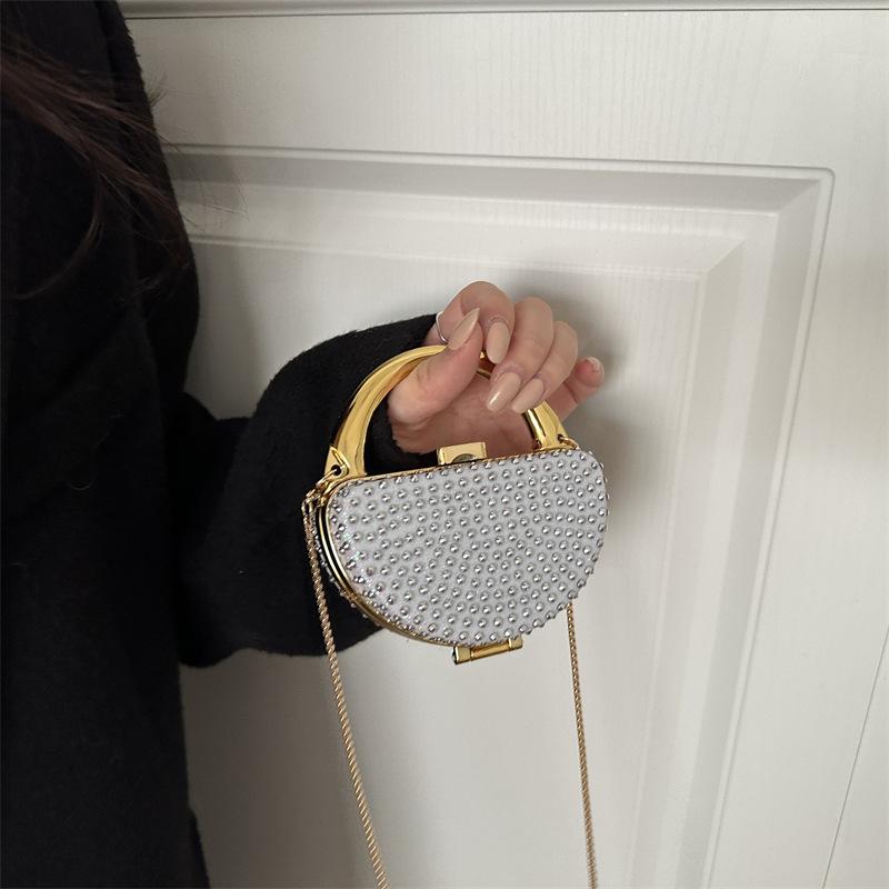 Mini Hollow out Crossbody Decorative Wallet Lock Buckle Hard Acrylic Daily Match Small Bag New 2026 Trendy Small Purse