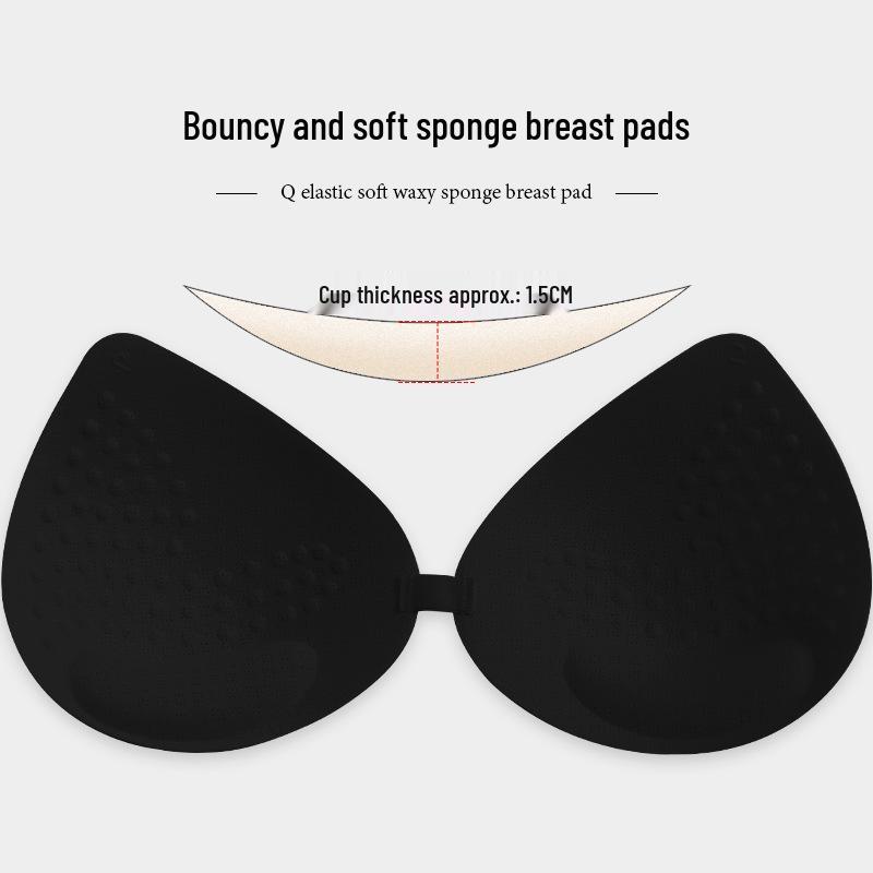 Beautiful Back Bra Inserts: Thin & Thick Latex Breast Pads, Women's Replacement Sponge for Separate Support, One-Piece Design