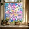 Floral Pattern Static Window Stickers Glass Block Design Decorative Sticker  Home Decoration
