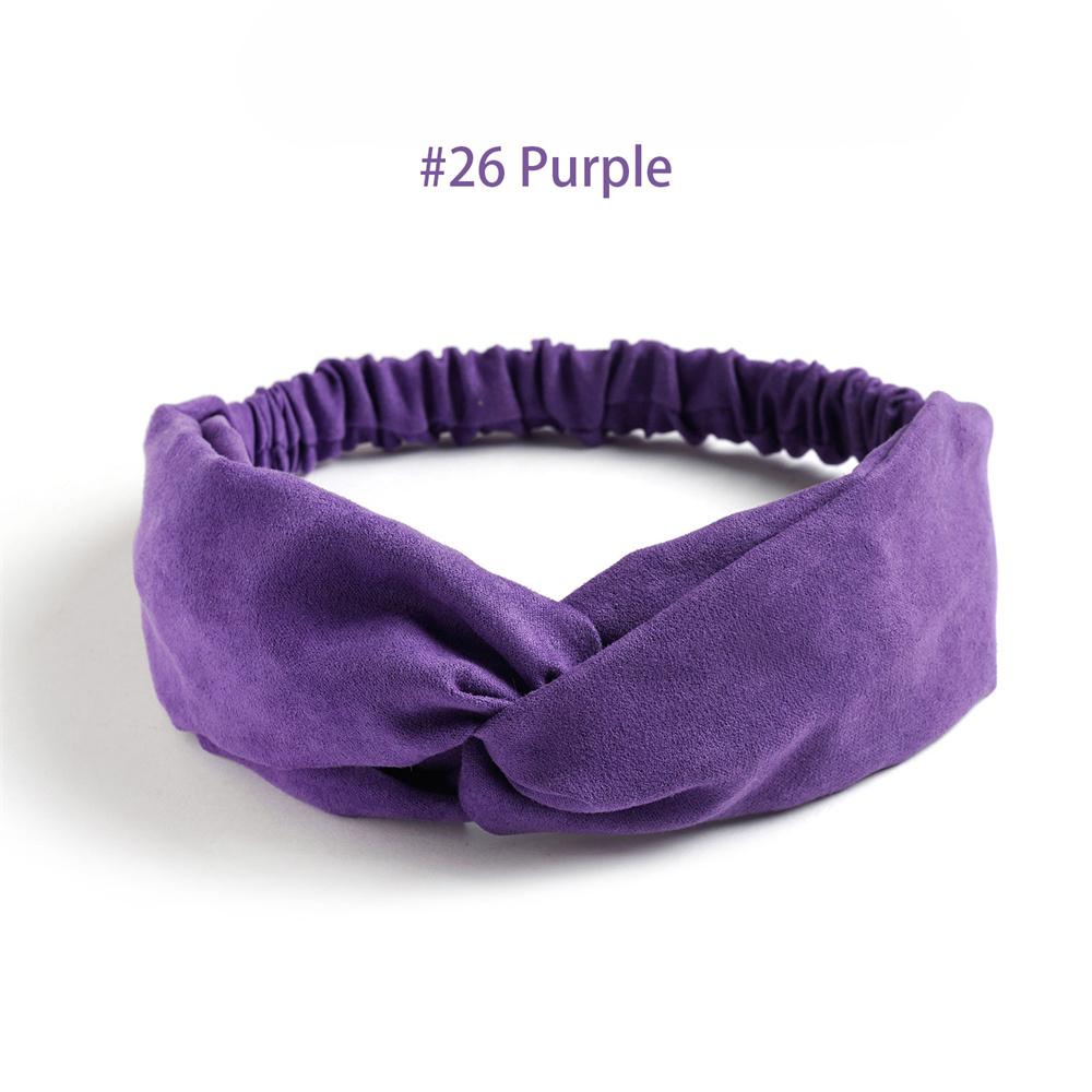 Fasce Elastiche Intrecciate per Donna Fasce per Capelli a Incrocio Copricapo Vintage in Scamosciato Fascia per Yoga Allenamento Accessori per Capelli Turban