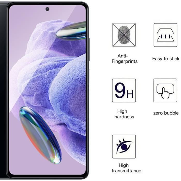 2 Tempered Glass Screen Protectors and 2 Rear Camera Lenses for Xiaomi Redmi Note 12 Pro+ 5G