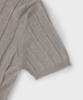 PANICALE Gray Striped Linen Polo Shirt