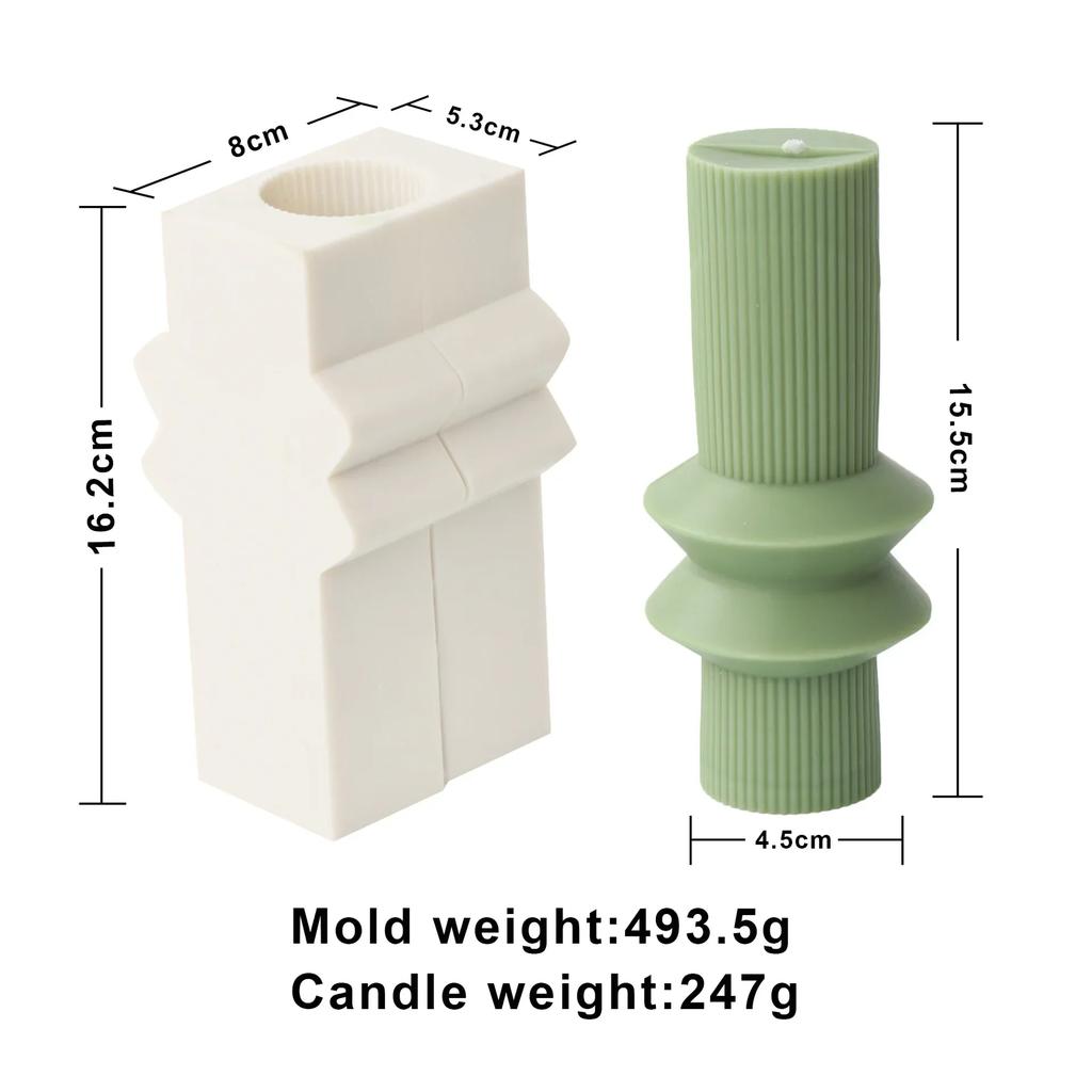 Large DIY Vase Shaped Candle Silicone Mold Roman Column Candle Silicone Mold Table Lamp Shaped Resin Gypsum Silicone Mold