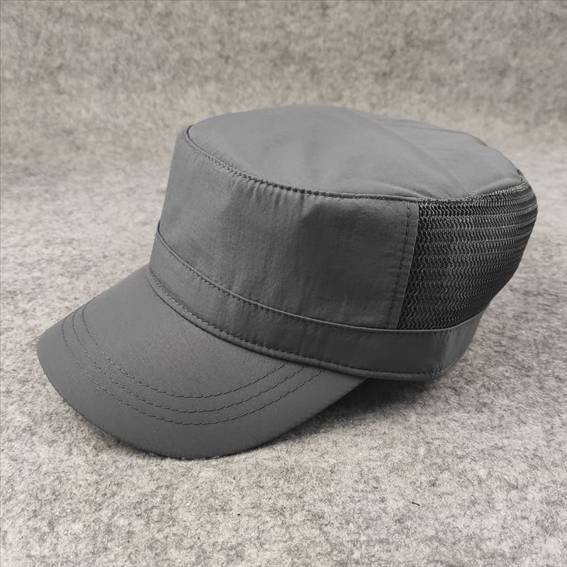 Summer solid color deepened, increased flat-top mesh hat casual fashion simple light board without decoration wide brim breathable men and women tide