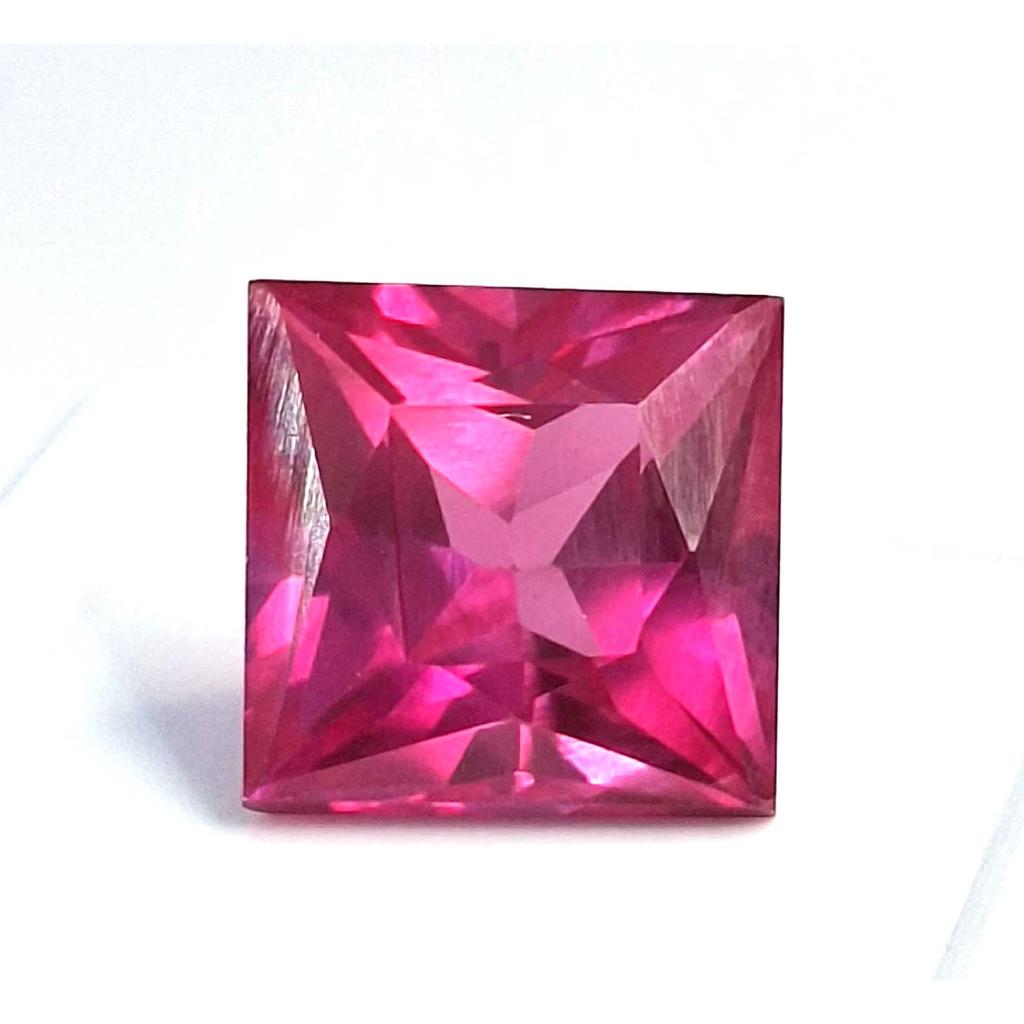 Natural Pink Sapphire 11-13 Ct Princess Cut Certified Fabulous Loose Gemstone