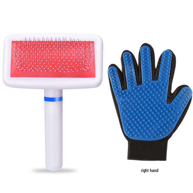 Pet De-Shedding Hair Brush: Cat & Dog Fur Remover Comb