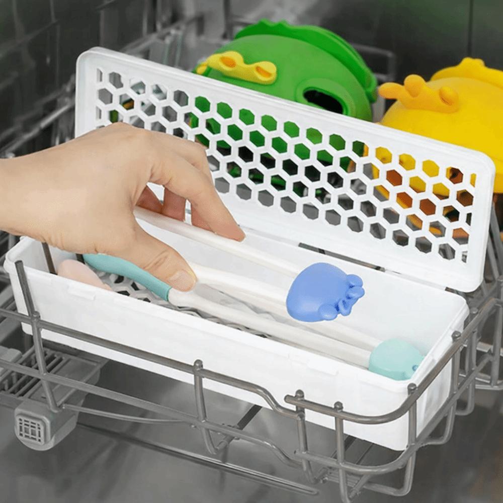 Hollow Out Dishwasher Tableware Cleaning Box Plastic Chopsticks Spoon Cleaning Box  Dishwasher