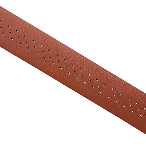 Bicycle Handlebar Strap, Cycling Road Race PU Leather, Textured Punch Strap, Cycling Gear, Accessories, Brown