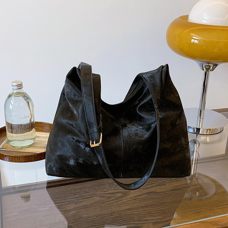 Большая вместительная модная новая корейская модная однотонная повседневная сумка-тоут для commutes для женщин