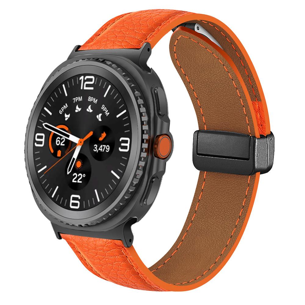 Leather for Samsung Galaxy Watch 8 44mm 40mm 8 Classic 46mm Band Smartwatch Accessory for Galaxy Ultra 47mm 2025 Magnetic Strap