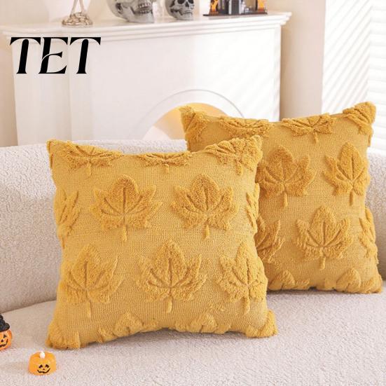 Cute Halloween Living Room Accents Plush Pumpkin Cushion Cover, Throw Pillow 18 X Inch Modern Minimalist Home Decor Ghost Soft Case for Spooky Season,