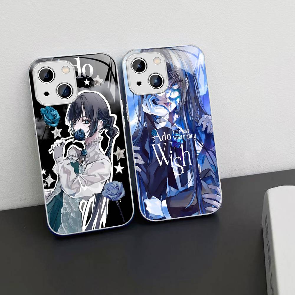 Cartoon Ado Kyogen X Uta For IPhone 14 13 12 Mini 11 Pro XS Max X XR 14 Plus Tempered Glass Cover