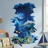 Onderwaterwereld 3D Haai Gebroken Muur Muursticker Zee Dieren Zelfklevende Pvc Sticker Badkamer Vloer Muur Decoratie