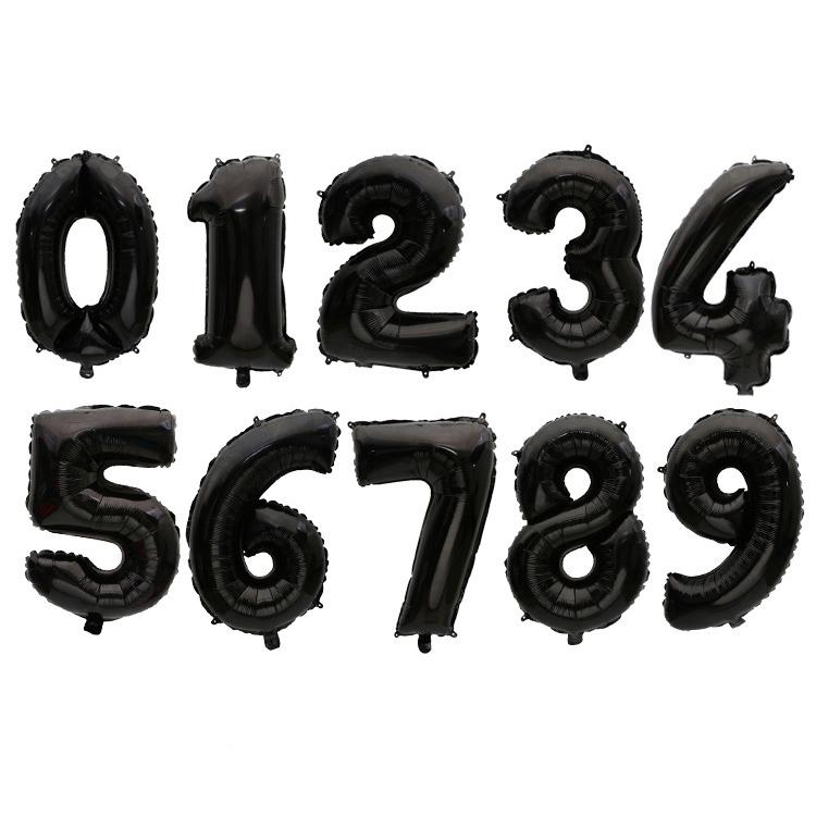 16 32 40 Inch Air Number Large Figures Foil Balloons Happy Birthday Wedding Party Decorations Baby Shower Globos