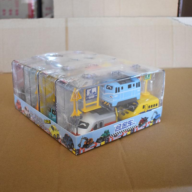 Handheld Alloy Pull-Back Car & Train Model Set for Kids