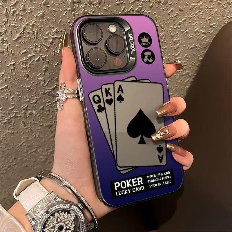 Gradual Change Poker Applies To Apple 17Promax Mobile Phone Case Personalized Vitality Case iPhone16/15/14 Europe and America 13