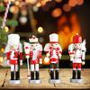 4 Pieces Christmas Nutcracker Hanging Ornaments Gift Arts Crafts Creative Wooden