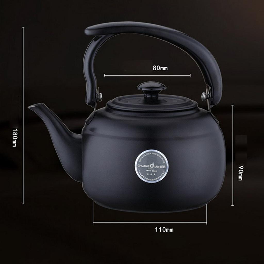 1L Stove Top Kettles Teapot With Comfortable Insulated Handle Stainless Steel Teapot чёрный
