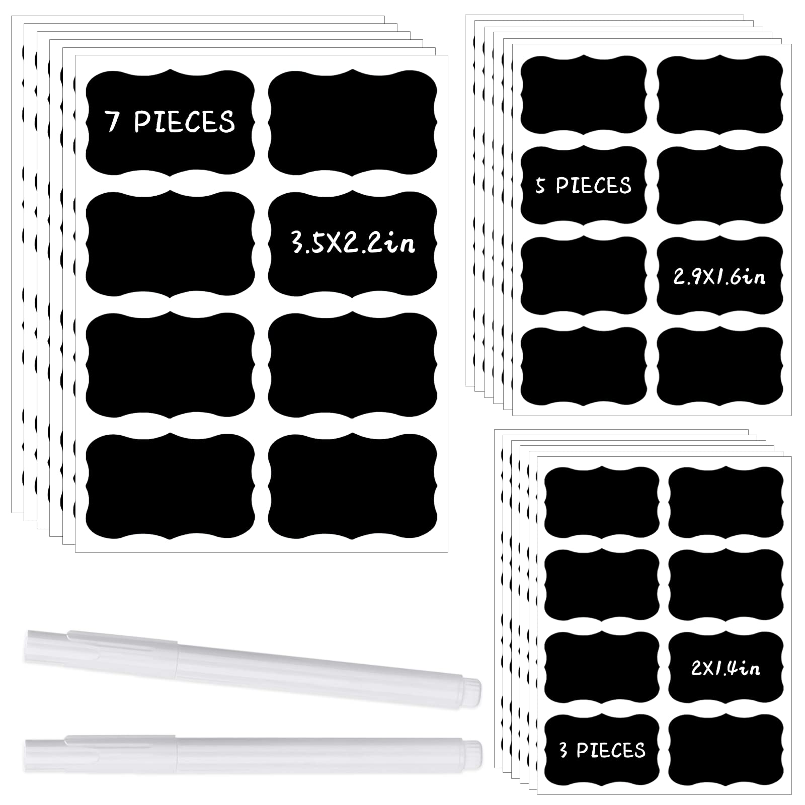 

Chalkboard Labels for Storage Bins,Chalk Labels for Containers,Waterproof Mason Jar Labels,Reusable Chalk Labels for Mason Jar,Parties Decoration 1 style (120pcs)