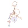 Symbolic Four Leaf Clovers Heart Keychain Metal Crafted Jewelry Gift Ideas for Birthdays Valentines Day Keepsake Item