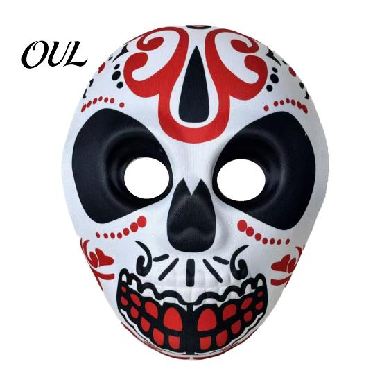 Festival-Kostümzubehör Tag der Toten Totenkopfmaske, Halloween Zucker Vollgesichts-Realistische Maske für Erwachsene Maskenball-Party-Accessoire Cosplay,