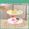 2 Plate Tier Pastry Dessert Rack Cookie Display Platter Scene Props Classic Decor Easy Access To