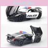 132 Aston Martin Alloy Car Model Police Car With Sound Light For Collector
