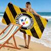 Pittsburgh Steelers Logo Aufdruck Strandtuch, Großes Weiches Schnelltrocknendes Handtuch für Strand Camping Schwimmen