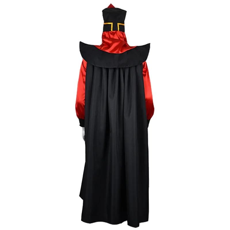Movie Jafar Cosplay Costume Jumpsuit Cloak With Hat For Men Women Outfits Halloween Costumes Cosplay Role Play Party Suit