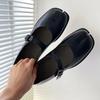 Fashion Split Toe Mary Janes Shoes For Women Square heel Tabi Shoes Loafer 2025 Spring Summer Soft Leather Women Pumps Shoes