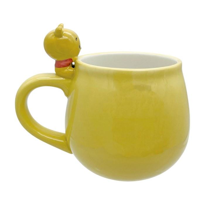 Disney “Winnie the Pooh” Yululun Figure Mug, 340ml, Yellow, san4532-6