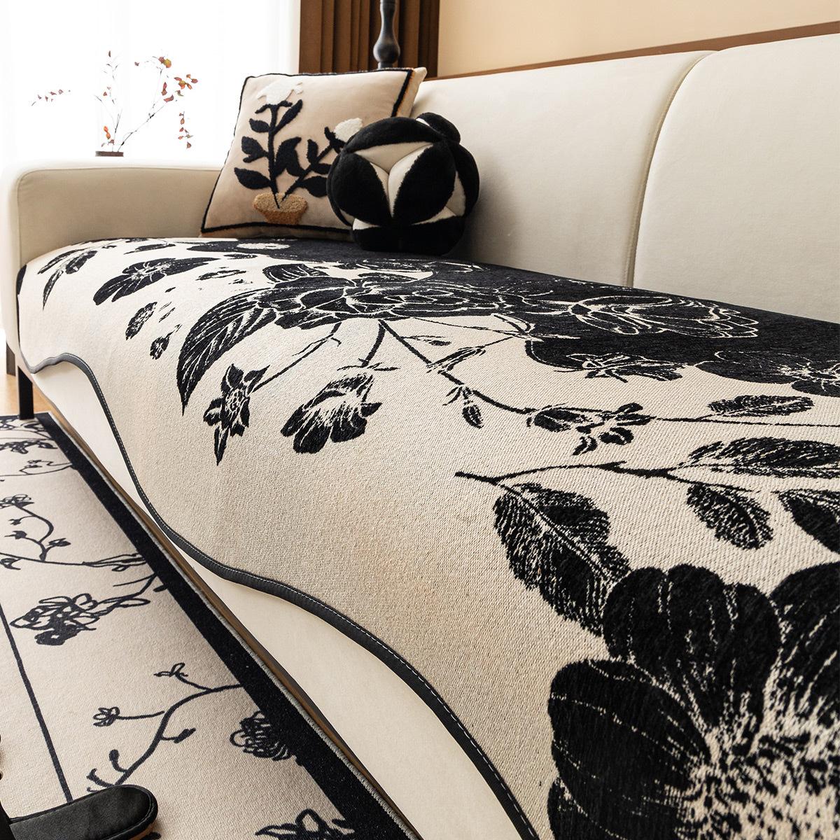 

Creative And Fashionable Sofa Cushion New Four-Season Light Luxury High-End Seat Cushion Non-Slip Sofa Cover Cover Cloth Towel 90*90cm