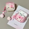 Hello Kitty Protective Case for Apple AirPods 1 2 3 4 Bluetooth Earphone Case, Suitable for AirPods Pro 2 Case, with Keychain