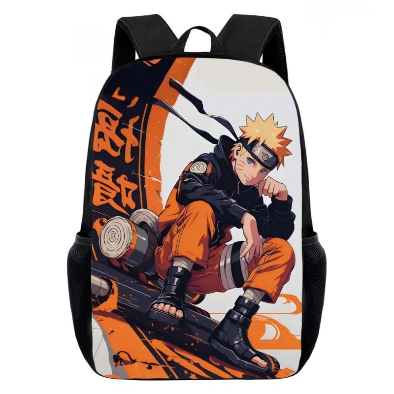 Naruto Anime Printed Kids School Backpack Elementary Students Lightweight Ergonomic Dual-Shoulder Bag Unisex