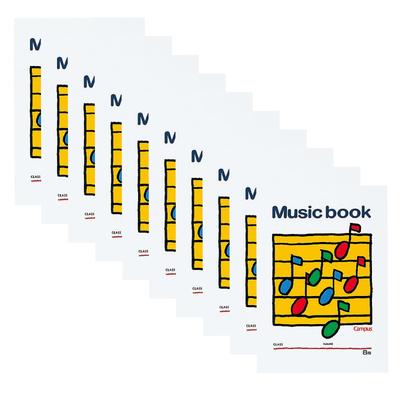 KOKUYO Campus Notebook, Music Notebook, B5 Size, 5-line Staff, 8 Staves, 18 Pages, 10-book Set (ON-24X10)