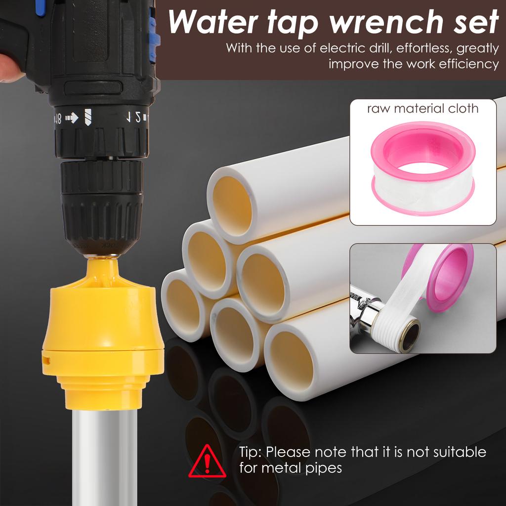 Plastic PVC Pipe Threader Kit Efficient Electric Hole Opener Versatile Durable Thread Maker Tool Precise Plumbing Repair Tool