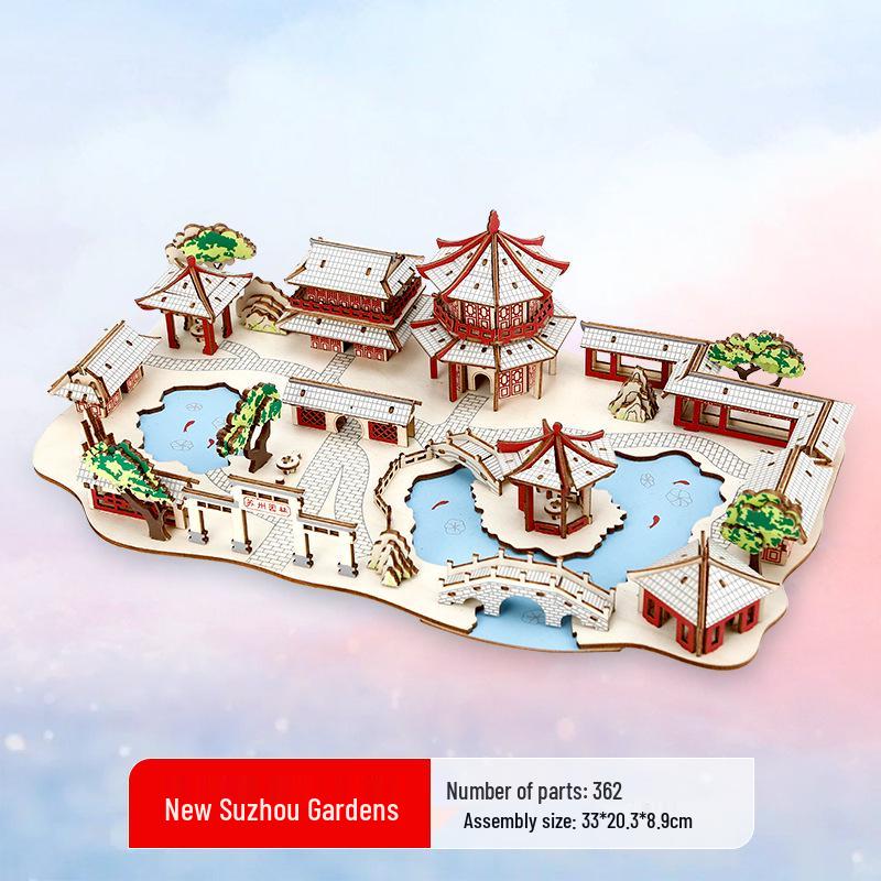 3D Wooden Ferris Wheel Puzzle - Educational DIY Gift for Kids